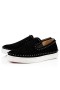 Christian Louboutin Low-top Pik Boat Black/black Veau Velours Sneaker