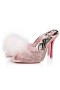 Christian Louboutin Mules Pin Up Strass 100 mm Poupee/vint Rose/lin Poupee-mu Suede