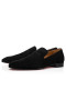 Christian Louboutin Navy Dandelion Flat Black Calf