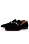 Christian Louboutin Oxford Equiswing Flat Black Cott