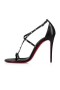 Christian Louboutin Sandal Riojana Spikes 100 mm Black/lin Black Leather