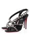 Christian Louboutin Sandal Spikita Strap 100 mm Black/sv/lin Black Leather