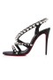 Christian Louboutin Sandal Spikita Strap 100 mm Black/sv/lin Black Leather