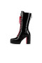 Christian Louboutin Tall Boot Stage Lace 110 mm Black Leather