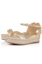 Christian Louboutin Wedge 60 mm Sahara/lin Platine Nappa