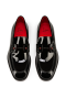 Christian Louboutin Chambeliss Night Strass Max Loafers Patent Calf Leather Black