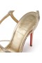Christian Louboutin Loubiella 100 Mm Slingback Pumps Lizard Printed Laminated Calf Leather Platine