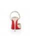 Christian Louboutin Loubiella 100 Mm Slingback Pumps Lizard Printed Laminated Calf Leather Platine