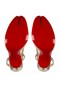 Christian Louboutin Loubiella 100 Mm Slingback Pumps Lizard Printed Laminated Calf Leather Platine