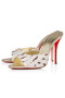 Christian Louboutin Miss Z Mule Gaagal Strass 100 Mm Mules Gaagal Crepe Satin Leche