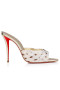 Christian Louboutin Miss Z Mule Gaagal Strass 100 Mm Mules Gaagal Crepe Satin Leche