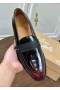 Christian Louboutin Nit Night Loafers Patent Calf Leather Black Brown