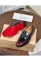 Christian Louboutin Nit Night Loafers Patent Calf Leather Black Brown