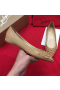 Christian Louboutin Pigalle Spikes Flats Nappa Leather Nude