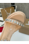 Christian Louboutin Pyraclou 120 mm Espadrilles Leather With Strass Nude