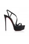Christian Louboutin Rosalie Alta 150 Mm Sandals Kid Leather Black