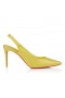 Christian Louboutin Sporty Kate Sling 85 Mm Slingback Pumps Iridescent Nappa Leather Citronnade