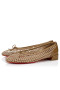 Christian Louboutin Sweetie Jane Mesh Ballerinas Mesh And Patent Calf Leather Lionne 
