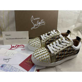 Christian Louboutin Low-top Louis Junior Spikes Orlato Version Multi Calf For Men