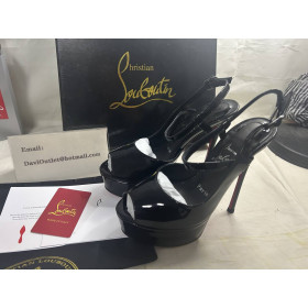 Christian Louboutin Jenlove Alta Pumps 120mm Patent Vog Leather Black