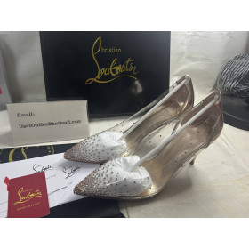 Christian Louboutin Degrastrass PVC 85 mm Pumps PVC and iridescent Leather Leche