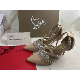 Christian Louboutin Tatooshka Spikes Pump 100mm Nappa Leather Nude
