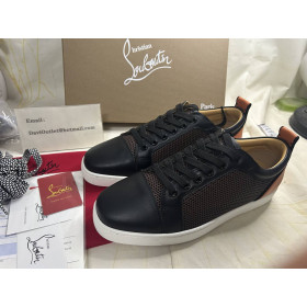 Christian Louboutin Fun Louis Junior Sneakers Leather and Fabric Multi