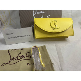 Christian Louboutin Loubi54 Clutch Nappa Leather Yellow