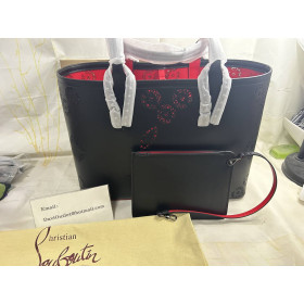 Christian Louboutin Cabata Leather Tote Bag Black CL Bags