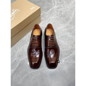 Christian Louboutin Capitano Oxford Smooth Calf Leather Brown