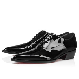 Christian Louboutin Eliviss Uomo Oxford Patent Calf Leather Black
