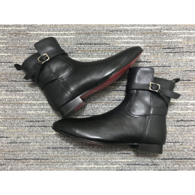 Christian Louboutin Kicko Flat Chelsea Boots Calf Leather Black