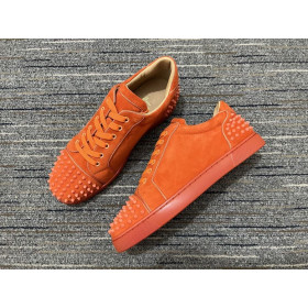 Christian Louboutin Seavaste 2 Orlato Flat Low-top Sneakers Suede Orange