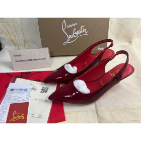 Christian Louboutin Sporty Kate Sling 55Mm Sling Back Pumps Vog Patent Leather Loubi