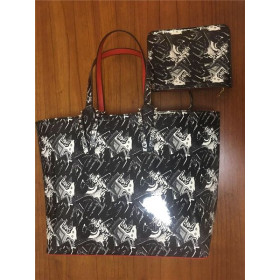 Christian Louboutin Black-white/black Print Tote Bag