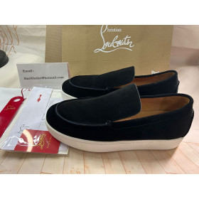 Christian Louboutin Paqueboat Flat Black Suede