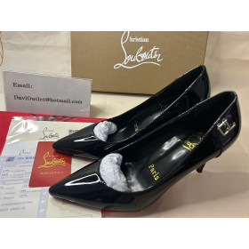 Christian Louboutin Sporty Kate 85 mm Pump Patent Leather Black