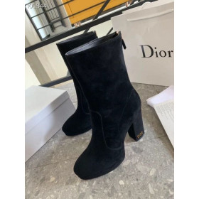 Dior D-Rise Suede Boots Black 100mm