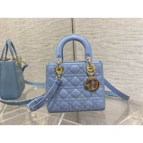 Dior Lady Dior Horizon Blue Cannage Lambskin 20CM