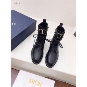 Dior Women Ankle Boot Black Calf Leather