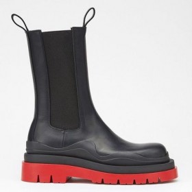 Bottega Veneta BV Tire Chelsea Boots Red Outsole Bottega Veneta Shoes