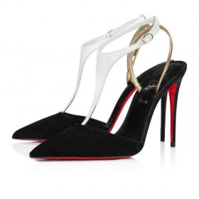 Christian Louboutin Athina Pump 100 Mm Pumps Nappa Leather And Suede Black Christian Louboutin Shoes