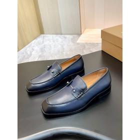 Christian Louboutin Chambelimoc Loafers Calf Leather Navy Blue