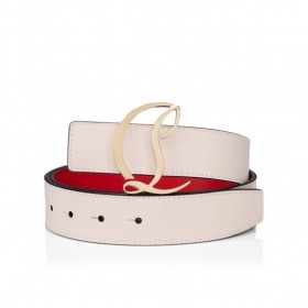 Christian Louboutin Cl Logo Belt 35mm Calf Leather Leche
