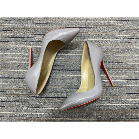Christian Louboutin Decollete 554 Pumps 100mm Patent Leather Gray