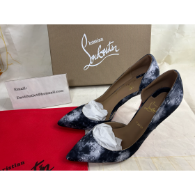 Christian Louboutin Iriza Pumps 100mm Printed Denim
