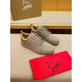 Christian Louboutin Louis Junior Spikes Low-top Sneakers Leather Saharienne
