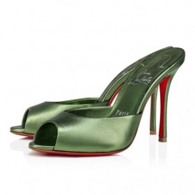 Christian Louboutin Me Dolly 100mm Mules Nappa Leather Vertlaine Christian Louboutin Shoes