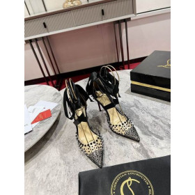 Christian Louboutin Mechante Reine Pumps 100mm Spike Patent PVC Black