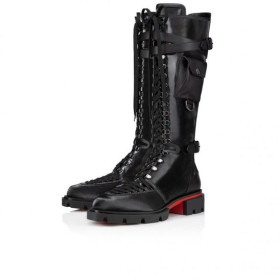 Christian Louboutin Our Sand Glory Boots Calf Leather Black Christian Louboutin Shoes